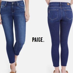 PAIG KYLIE CROP RAW EDGE SKINNY MILLO DESTRUCTED JEAN. SZ 26